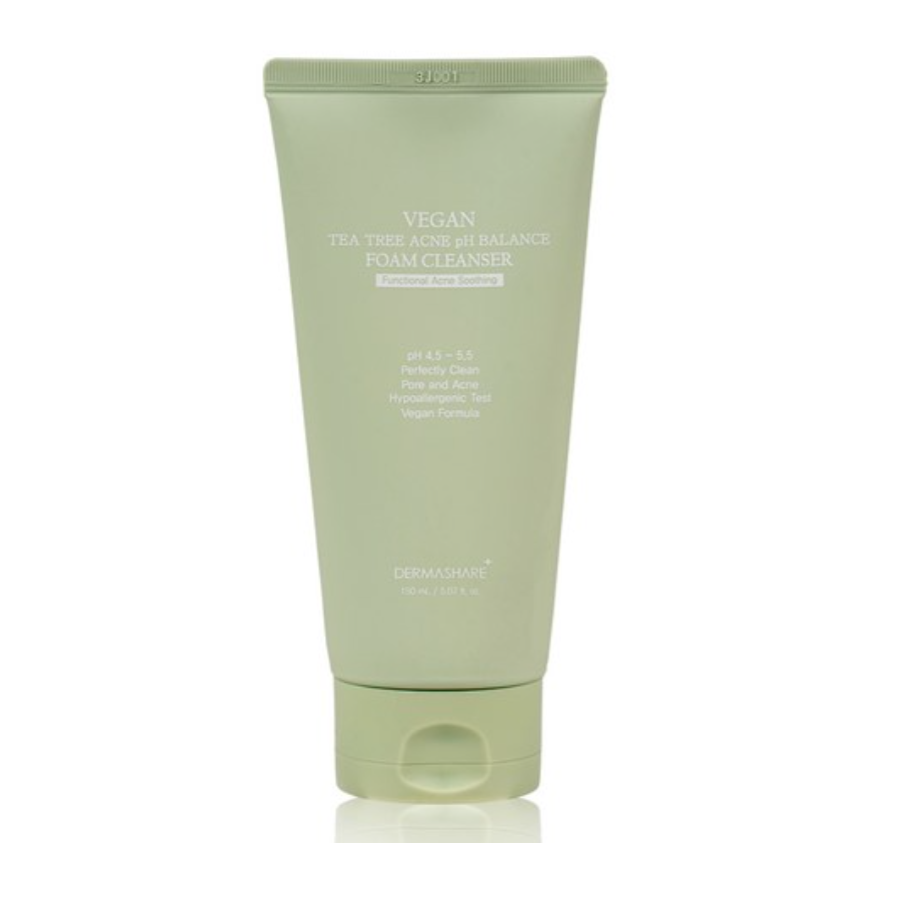 (DERMASHARE) Vegan Tea Tree Acne pH Balance Foam Cleanser 150ml