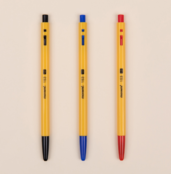 (Monami) 153 Yellow 1.0mm pen – 1pc