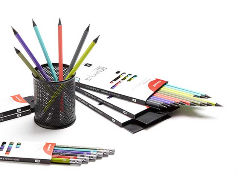 (Bauhaus) Hexagonal Eraser Pencil Set(12pcs)