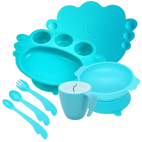 (Uinlui) Suction angel tray giftbox(All Aqua blue)