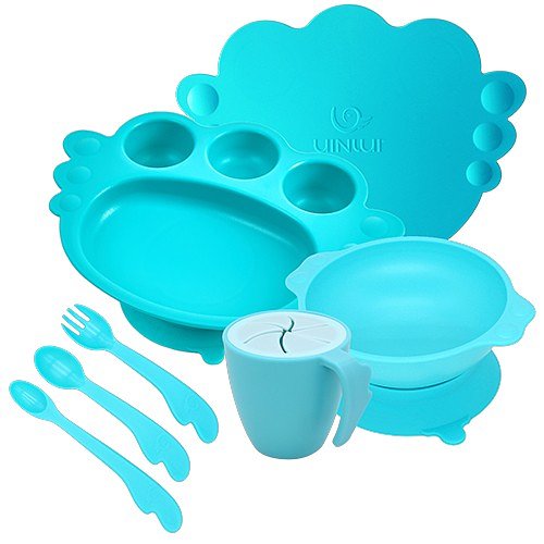 (Uinlui) Suction angel tray giftbox(All Aqua blue)