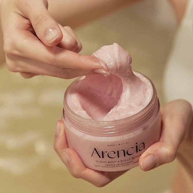(Arencia) Fresh Cloud Body & Scalp Scrub - Lavender & Pear
