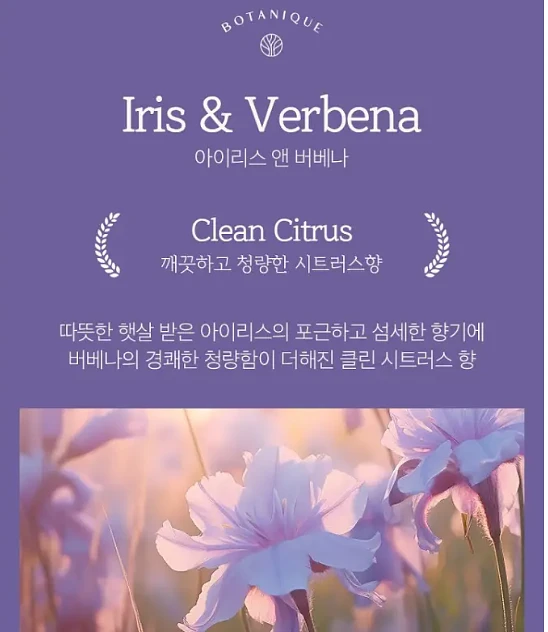 (Shower Mate) Botanique body wash 800ml (Iris Verbena)