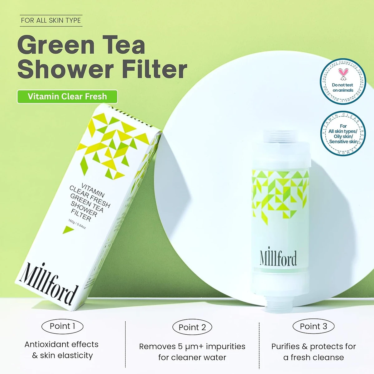 (Millford) Vitamin Clear Normal Filter- Fresh Green Tea