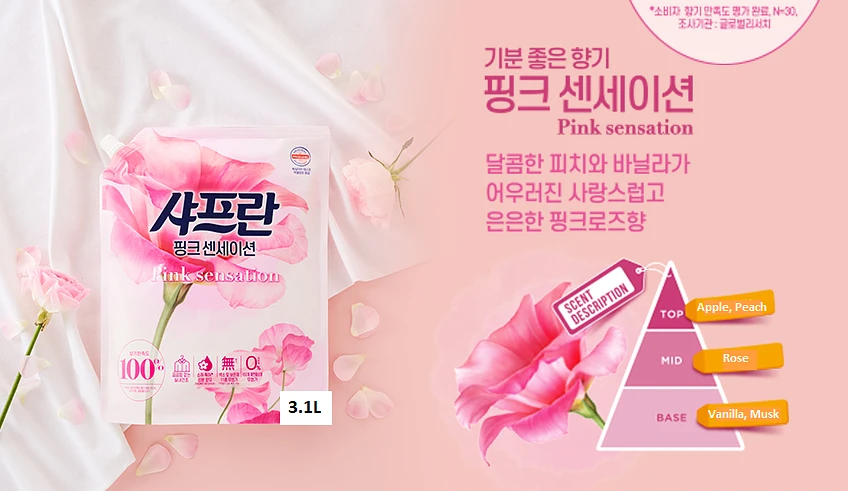(Saffron) Laundry Softer 3.1Liter - Pink Sensation