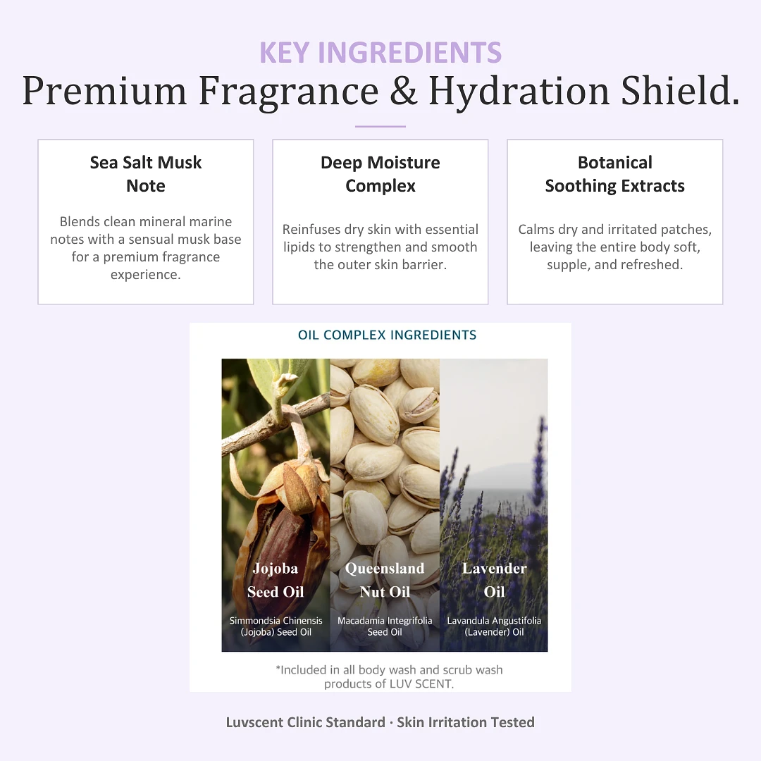 (LUVSCENT) Autumn Beach Sea Salt Musk Body Wash 500ml