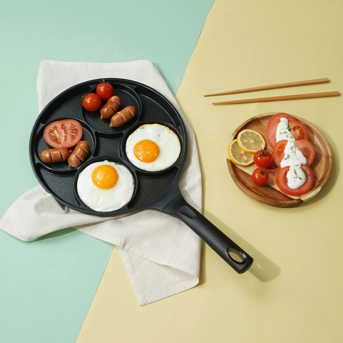(Four Seasons) 4-Hole Egg Pan – Induction Compatible