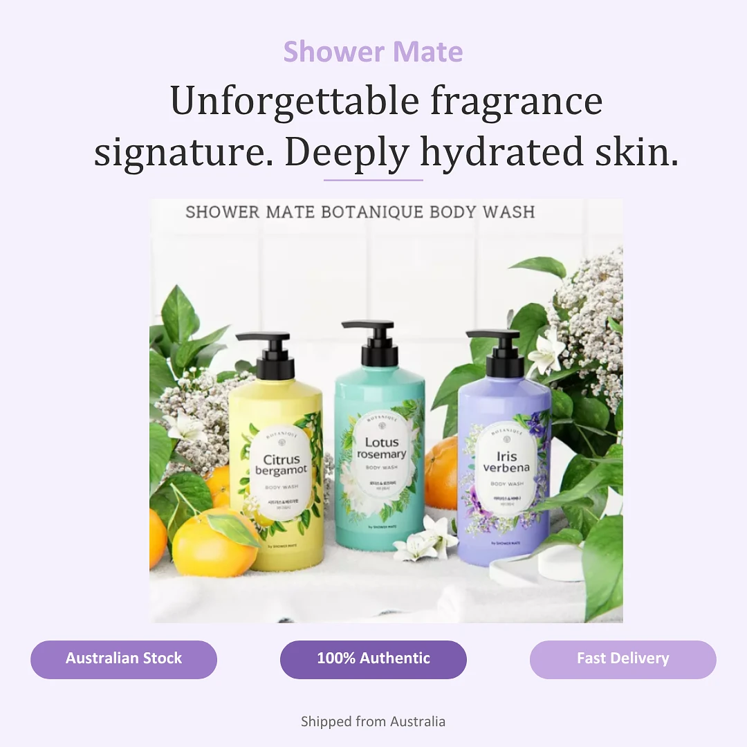 (Shower Mate) Botanique body wash 800ml (Lotus Rosemary)