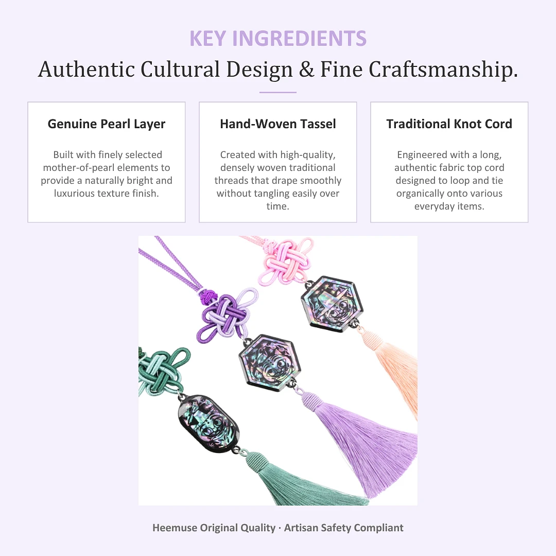 (Heemuse) Traditional Korean Norigae (Tiger and Magpie) - Purple