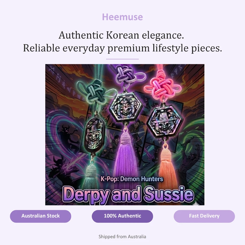 (Heemuse) Traditional Korean Norigae (Tiger and Magpie) - Purple