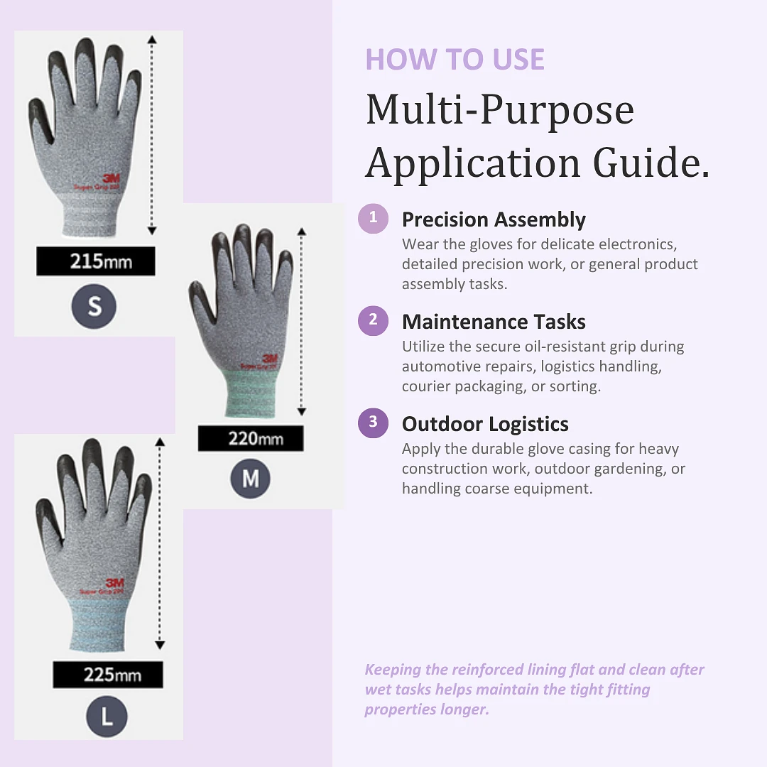 (3M) Super Grip 200 gloves - Medium