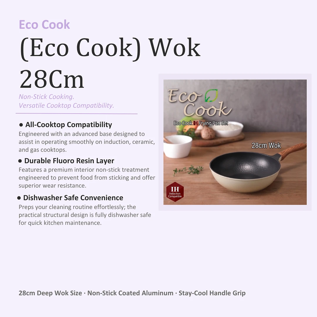 (Eco Cook) Wok 28Cm