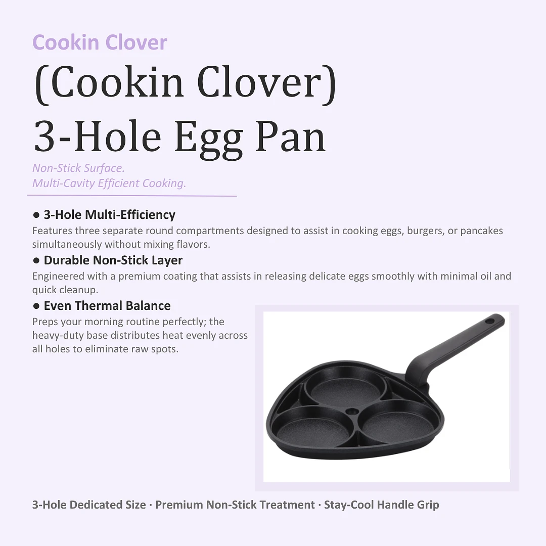 (Cookin Clover) 3-Hole Egg Pan