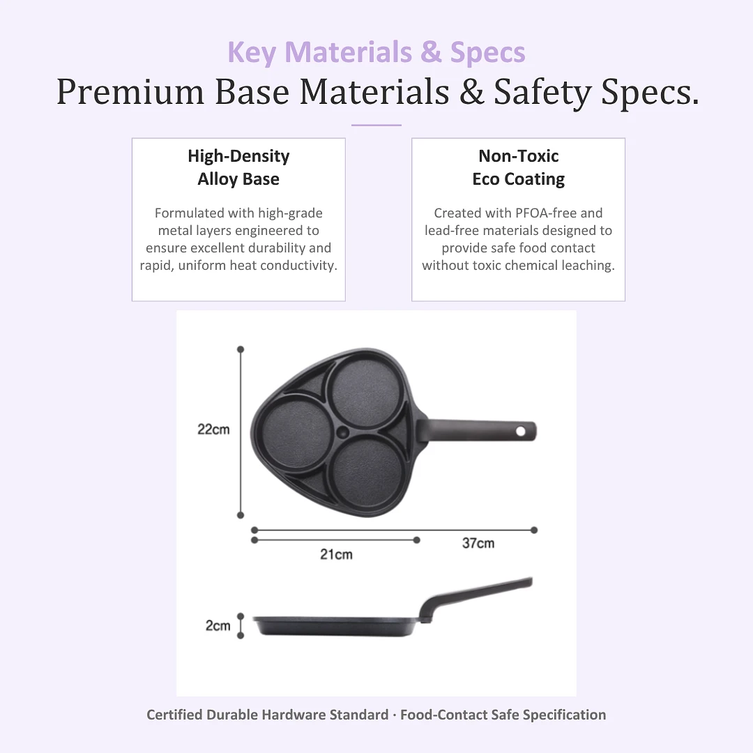 (Cookin Clover) 3-Hole Egg Pan