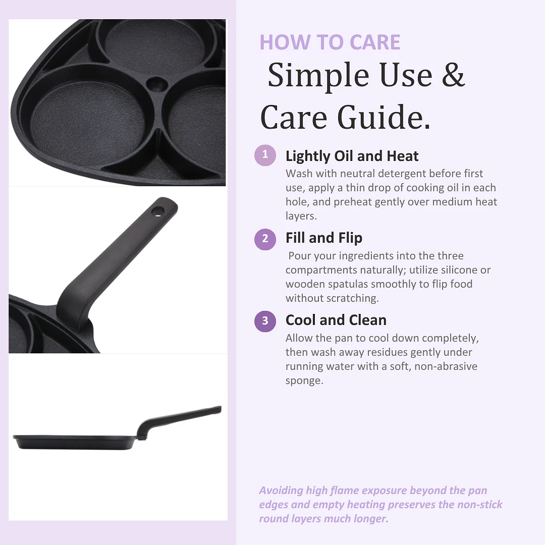 (Cookin Clover) 3-Hole Egg Pan
