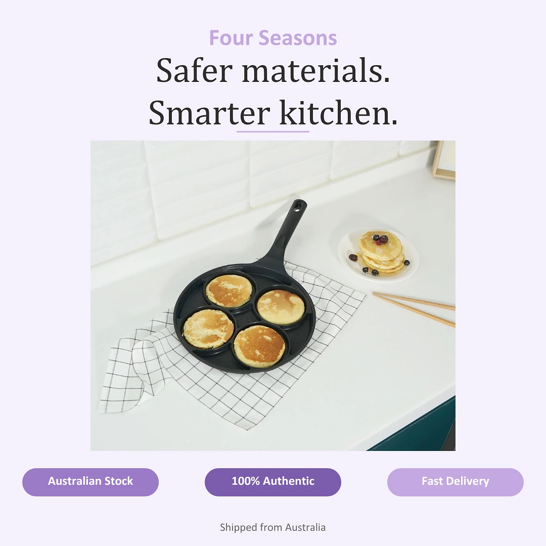 (Four Seasons) 4-Hole Egg Pan – Induction Compatible