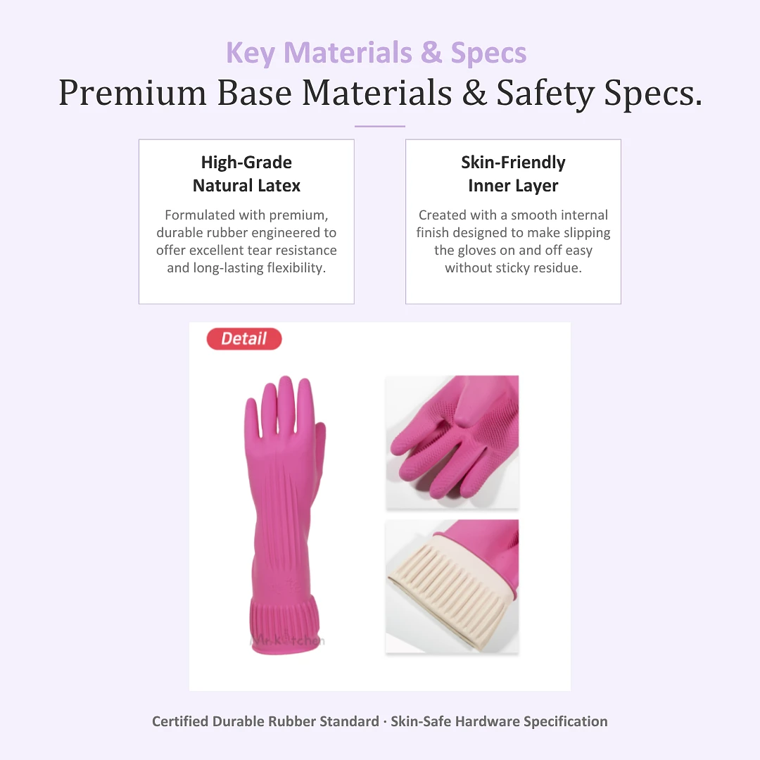 Kitchen Rubber Gloves Medium Size