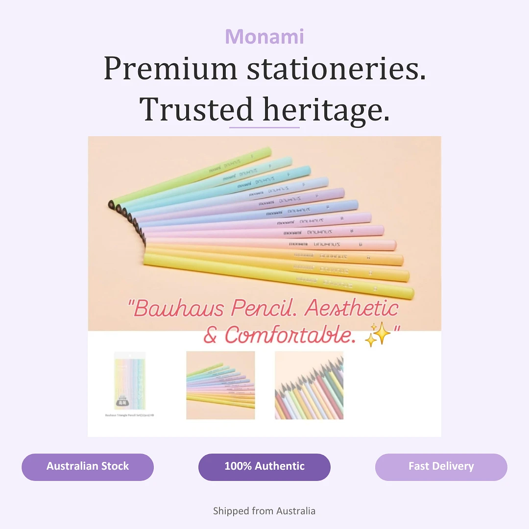 (Bauhaus) Pastel Triangle Pencil Set(12pcs)