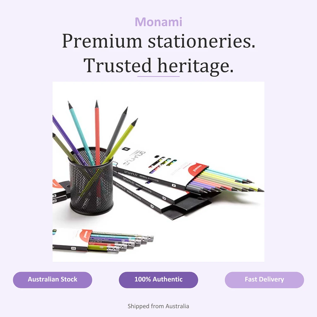 (Bauhaus) Hexagonal Eraser Pencil Set(12pcs)