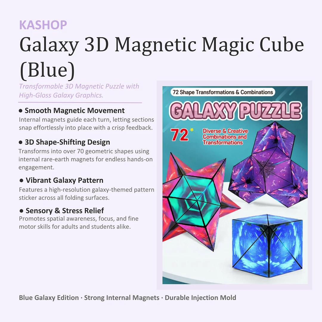 Galaxy 3D Magnetic Magic Cube - Blue