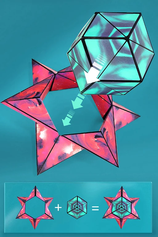 Galaxy 3D Magnetic Magic Cube - Blue