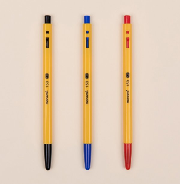 (Monami) 153 Yellow 1.0mm pen – 1pc