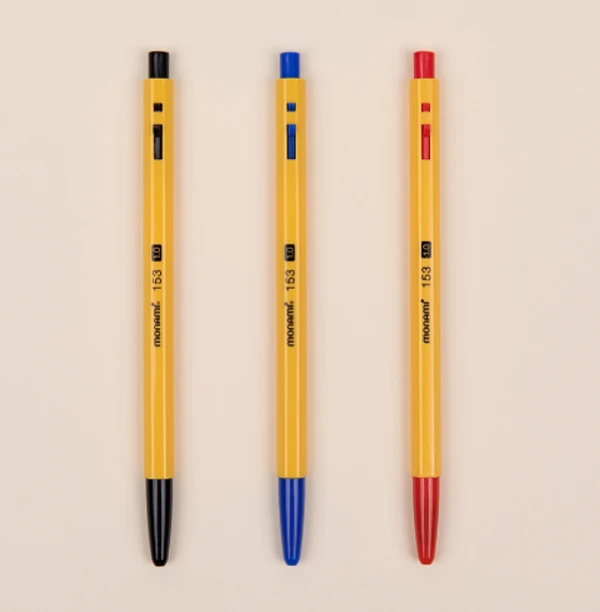 (Monami) 153 Yellow 1.0mm pen – 1pc
