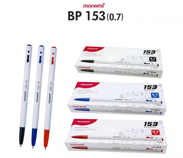 (Monami) 153 Basic 0.7mm pen 1Box (12pcs)