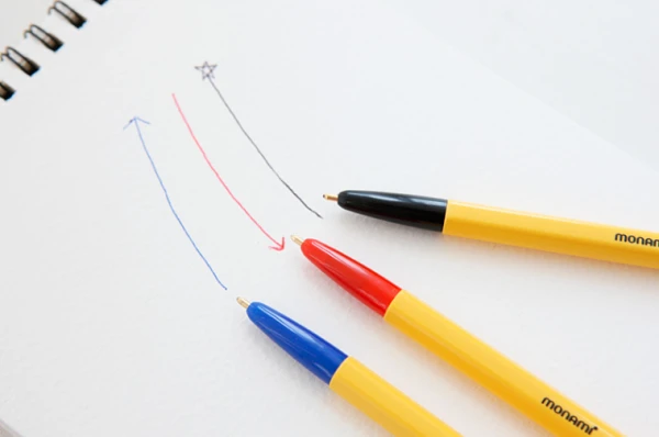 (Monami) 153 Yellow 1.0mm pen 1box(12pcs)