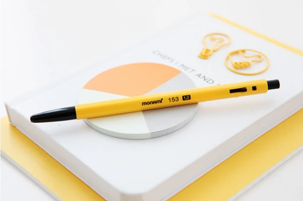 (Monami) 153 Yellow 1.0mm pen – 1pc