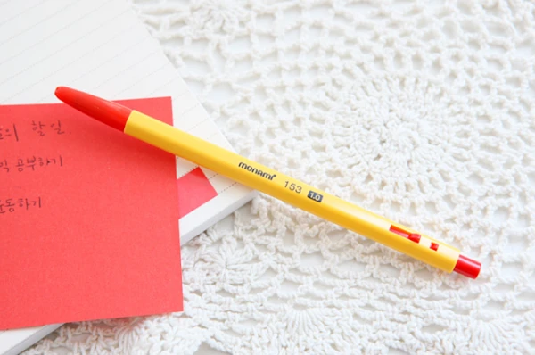 (Monami) 153 Yellow 1.0mm pen 1box(12pcs)
