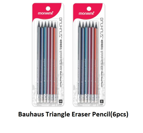 (Bauhaus) Triangle Eraser Pencil Set(6pcs)