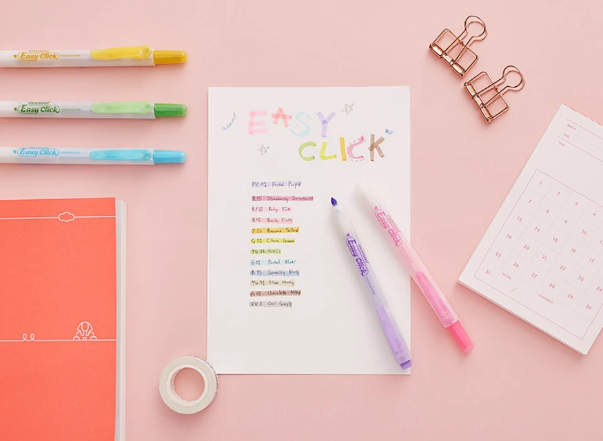 (Monami) EasyClick Highlighter Set -12 Colours