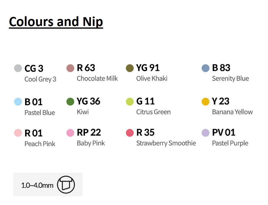 (Monami) EasyClick Highlighter Set -12 Colours