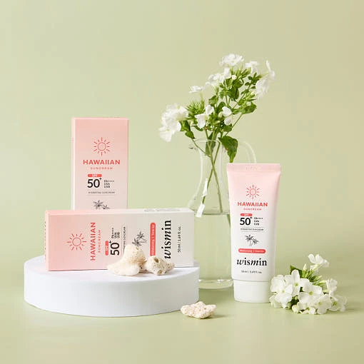 (WISMIN) Cotton Fruit Water Hawaiian Sun Cream 50ml